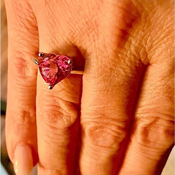 Beautiful authentic pink topaz ring at 925 sterling silver - Picture 3 of 3